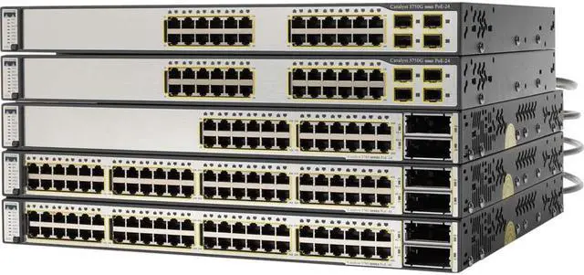 Main image of CISCO Catalyst 3750 WS-C3750G-12S-S 10/100/1000Mbps Switch 12 SFP-based Gigabit Ethernet ports Up to 12,000 MAC Address Table 128 MB DRAM and 16 MB Flash memory Buffer Memory - OEM