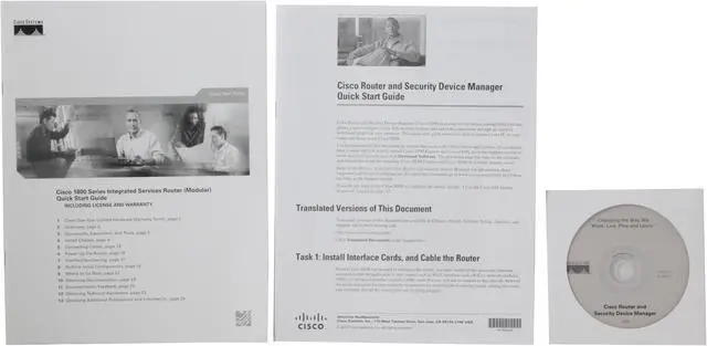 Alt view image 11 of 12 - CISCO 1800 Series CISCO1841T1 Router bundle w/ IOS IP Base 2 x 10/100Mbps LAN Ports