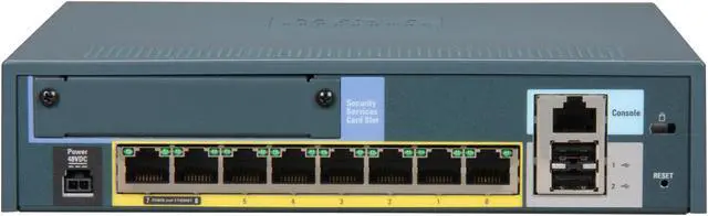 Alt view image 4 of 5 - Cisco ASA5505-50-BUN-K9 ASA 5505 50-User Bundle includes 8-port Fast Ethernet switch, 10 IPsec VPN peers, 2 Premium VPN peers, 3DES/AES license