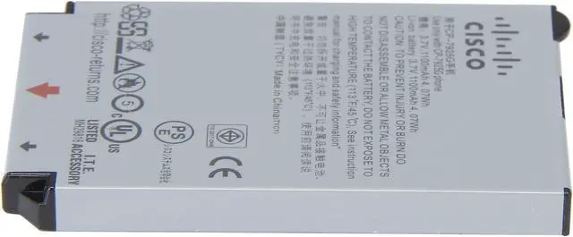 Alt view image 3 of 5 - Cisco CP-BATT-7925G-STD Unified Wireless IP Phone 7925G Battery, Standard