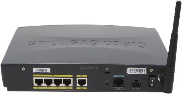 Alt view image 3 of 5 - CISCO CISCO851W-G-A-K9 Integrated Services Ethernet to Ethernet Wireless Router IEEE 802.3/3u, IEEE 802.11b/g