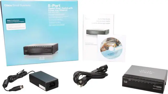 Alt view image 6 of 6 - Cisco Small Business 200 Series SLM2008PT-NA Smart SG200-08P 8-Port Gigabit Ethernet PoE Switch