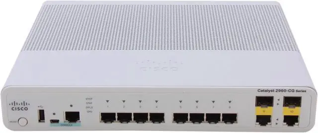 Alt view image 3 of 6 - CISCO Catalyst 2960-C WS-C2960CG-8TC-L Managed Compact Switch