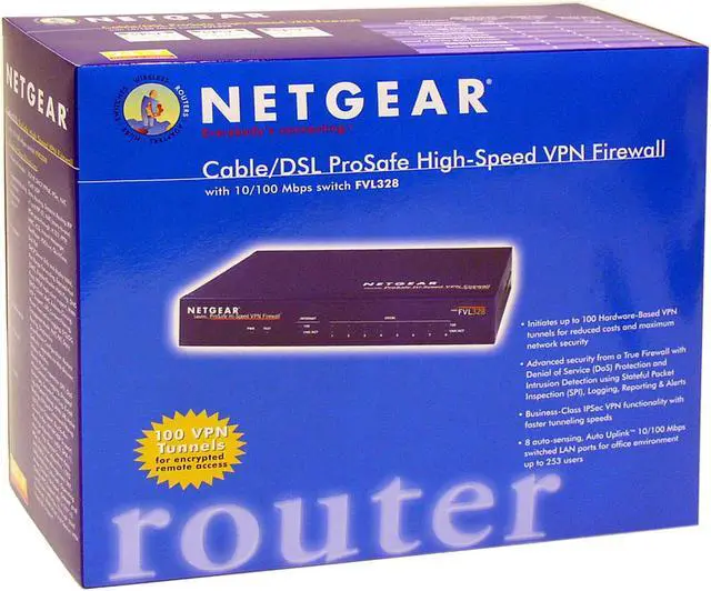 Alt view image 4 of 4 - NETGEAR FVL328 VPN Firewall