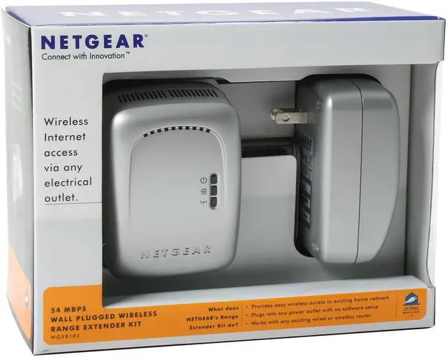Alt view image 4 of 4 - NETGEAR WGXB102 Powerline Wireless Range Extender Kit Up to 14Mbps