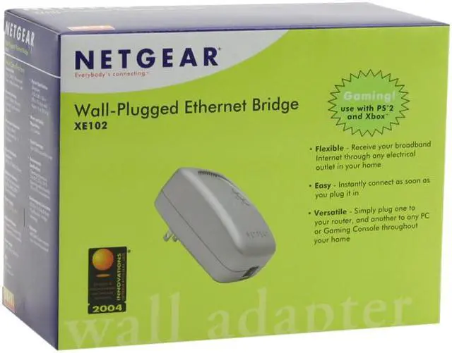 Alt view image 5 of 5 - NETGEAR XE102US Wall-Plugged Ethernet Bridge Up to 14Mbps
