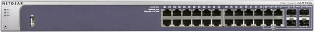 Alt view image 2 of 5 - NETGEAR 24-Port Fully Managed Switch M4100-26G, 4xSFP, Fiber Uplinks, Routing, ProSAFE Lifetime Protection (GSM7224)