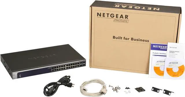 Alt view image 5 of 5 - NETGEAR 24-Port Fully Managed Switch M4100-26G, 4xSFP, Fiber Uplinks, Routing, ProSAFE Lifetime Protection (GSM7224)