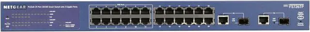 Alt view image 2 of 5 - NETGEAR 24 Port 10/100 PoE Smart Switch + 2 Combo ports, 12 ports PoE - Lifetime Warranty (FS726TP)