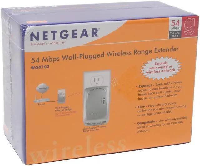 Alt view image 5 of 5 - NETGEAR WGX102 Wall-Plugged Wireless Range Extender
