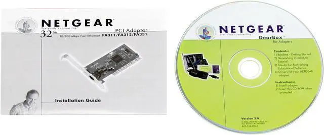 Alt view image 2 of 3 - NETGEAR FA311 Network Interface Card 10/100Mbps PCI 1 x RJ45