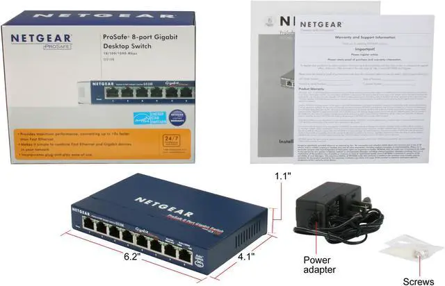 Alt view image 4 of 4 - NETGEAR 8 Port Gigabit Business-Class Desktop Switch - Lifetime Warranty (GS108)