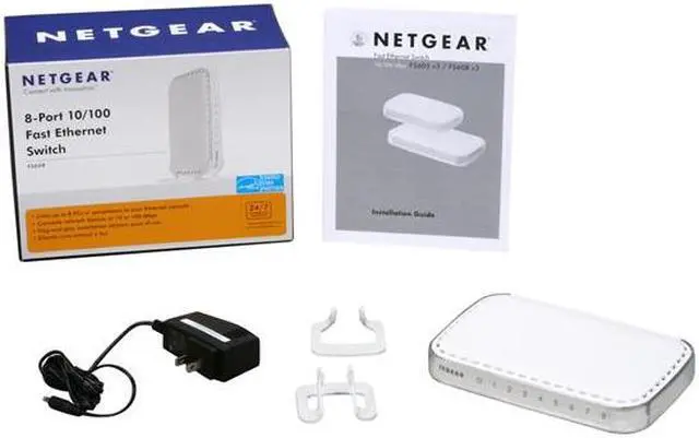 Alt view image 5 of 5 - NETGEAR 5 Port 10/100 High Performance Desktop Switch (FS608)