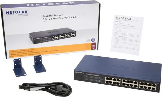 Alt view image 5 of 5 - NETGEAR 24 Port 10/100 Business-Class Rackmount Switch - Lifetime Warranty  (JFS524)