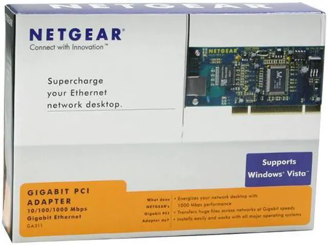 Alt view image 6 of 6 - NETGEAR GA311 Gigabit Adapter 10/100/1000Mbps PCI 1 x RJ45