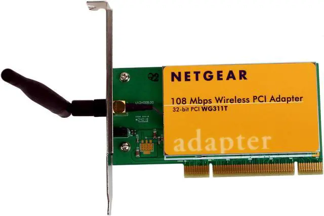 Alt view image 2 of 4 - NETGEAR WG311T Super-G Wireless PCI Adapter IEEE 802.11g 32-bit PCI bus Up to 108Mbps Wireless Data Rates