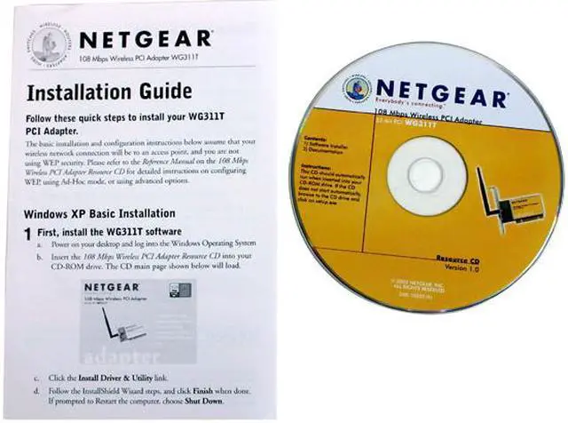 Alt view image 3 of 4 - NETGEAR WG311T Super-G Wireless PCI Adapter IEEE 802.11g 32-bit PCI bus Up to 108Mbps Wireless Data Rates