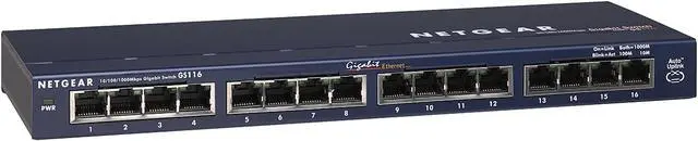 Main image of NETGEAR 16-Port Gigabit Ethernet Unmanaged Switch | GS116NA