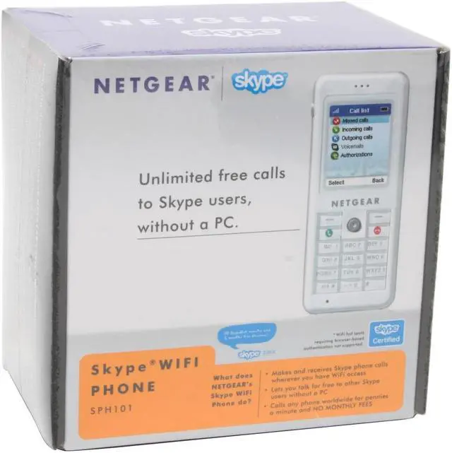 Alt view image 9 of 9 - NETGEAR SPH101 Skype WiFi Phone