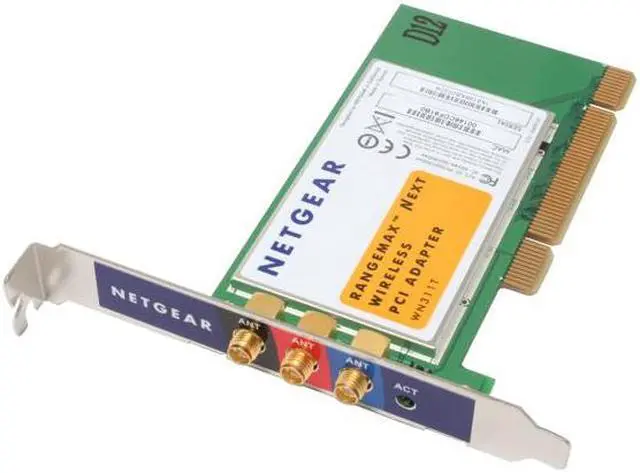 Alt view image 6 of 9 - NETGEAR WN311T-100NAS RangeMax NEXT Wireless Adapter IEEE802.11n draft specification, IEEE802.11b, IEE802.11g PCI Up to 270Mbps Wireless Data Rates