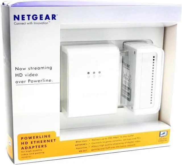 Alt view image 6 of 6 - NETGEAR HDXB101 HD Powerline Kit Up to 200 Mbps