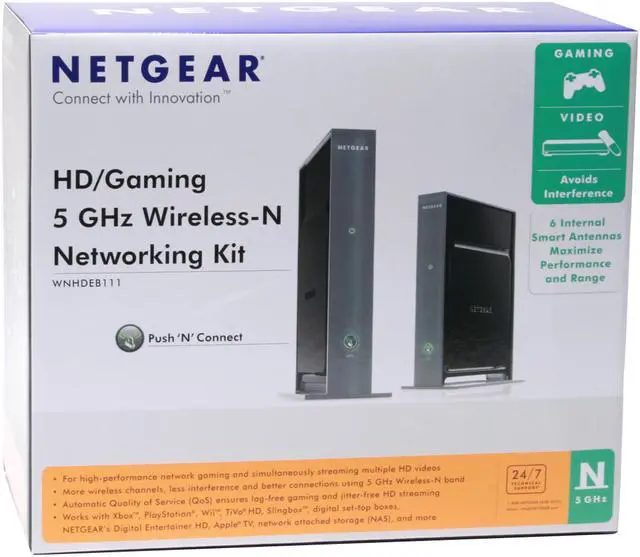 Alt view image 7 of 8 - NETGEAR WNHDEB111-100NAS HD/Gaming 5 GHz Wireless-N Networking Kit