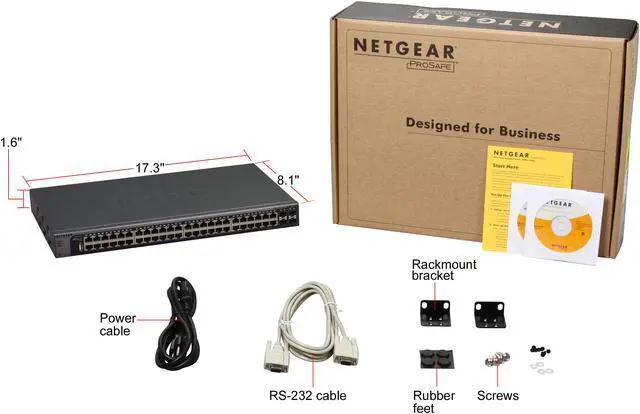 Alt view image 5 of 5 - NETGEAR GSM7248R 10/100/1000Mbps Prosafe 48-Port Feature Rich Gigabit L2 Managed Switch with Jumbo Frames Support, Single IP management, ACL, static routes, external RPS 48 x RJ45, 4 x SFP, 1 x RS-232