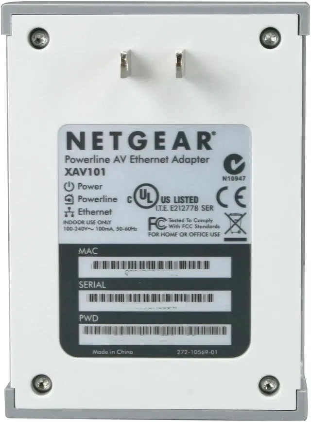 Alt view image 4 of 5 - NETGEAR XAVB101-100NAS Powerline AV Ethernet Adapter Kit Up to 200Mbps