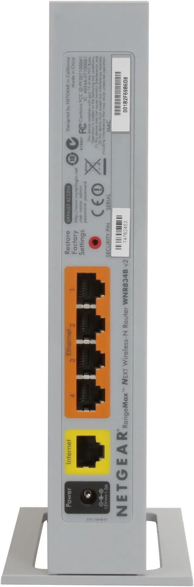 Alt view image 3 of 5 - NETGEAR WNR834B-100NAR RangeMax Wireless-N Router IEEE 802.11b/g, IEEE 802.11n Draft