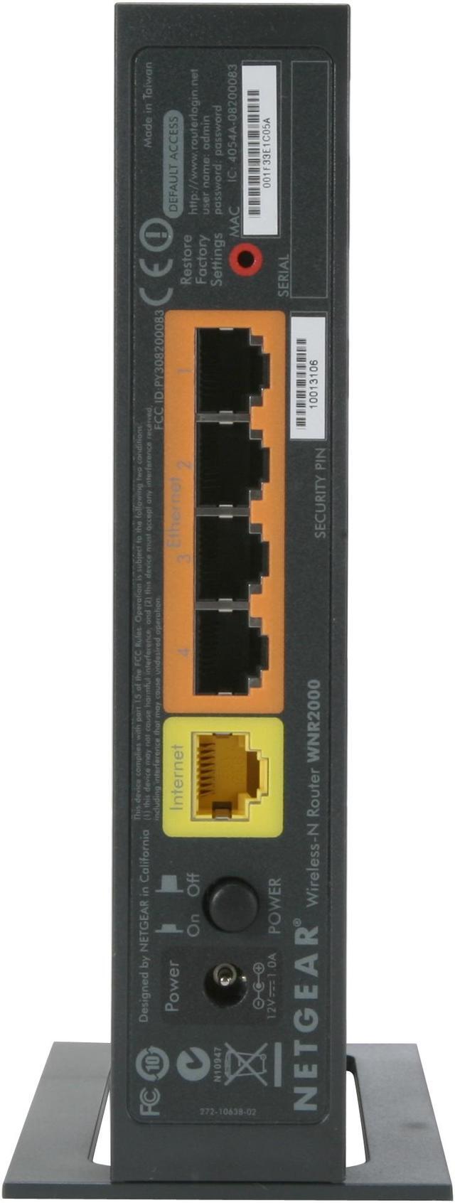 Alt view image 4 of 4 - NETGEAR WNR2000-100NAR Wireless-N Router 802.11b/g/n up to 300Mbps/ 10/100 Mbps Ethernet Port x4 IEEE 802.3/3u, IEEE 802.11b/g/n