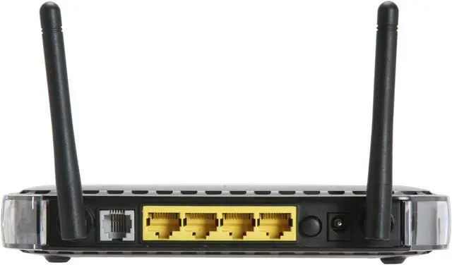 Alt view image 4 of 6 - NETGEAR DGN2000-100NAS Wireless-N Router With Built-in DSL Modem Ethernet Port WAN (ADSL): ITU 992.1 (G.dmt) Annex A, ITU 992.2 (G.lite), ITU 992.3 ADSL2 (G.dmt.bis), ITU 992.5 ADSL2+