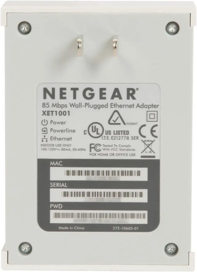 Alt view image 3 of 6 - NETGEAR XET1001-100NAS 85 Mbps Powerline Network Adapter Up to 85Mbps