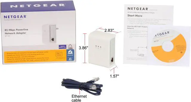 Alt view image 6 of 6 - NETGEAR XET1001-100NAS 85 Mbps Powerline Network Adapter Up to 85Mbps