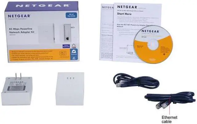Alt view image 5 of 5 - NETGEAR XETB1001-100NAS Powerline Network Adapter Kit Up to 85Mbps