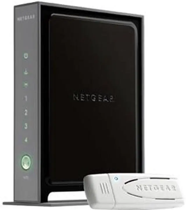 Main image of NETGEAR WNB2100-100NAS Wireless Router And USB Adapter Kit IEEE 802.11b/g, IEEE 802.11n Draft 2.0