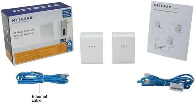 Alt view image 6 of 6 - NETGEAR XEB1004-100NAS 4-port Powerline 85 Mbps Adapter Kit Up to 85Mbps