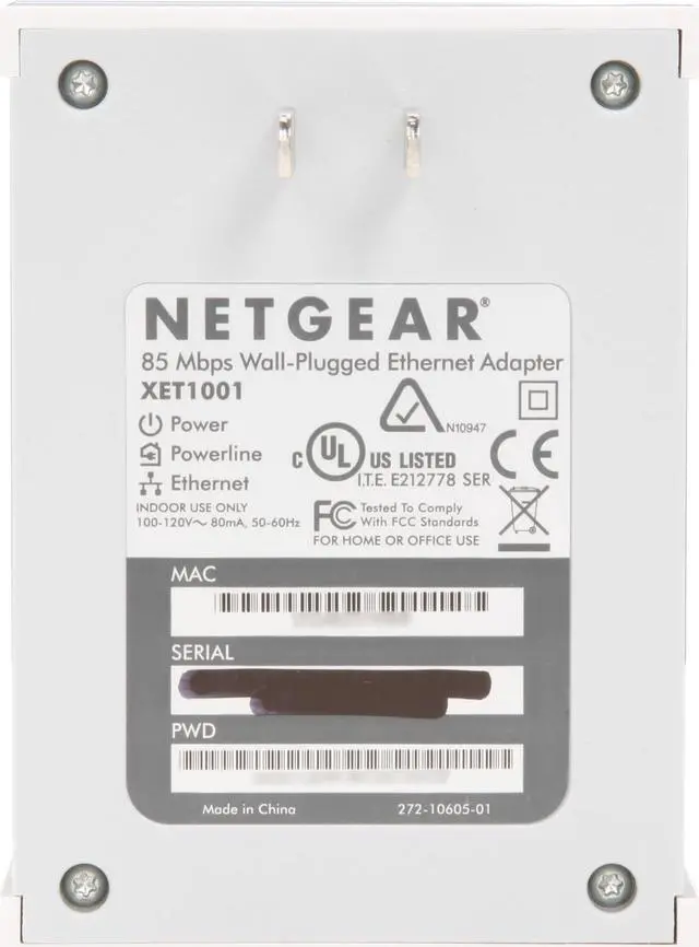 Alt view image 3 of 4 - NETGEAR XET1001-100NAR Powerline Network Adapter Up to 85Mbps