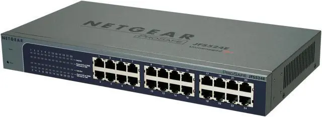 Main image of NETGEAR 24 Port 10/100 Unmanged Plus Business-Class Rackmount Switch - Lifetime Warranty (JFS524E)
