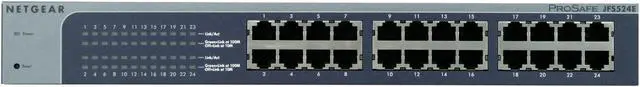 Alt view image 2 of 5 - NETGEAR 24 Port 10/100 Unmanged Plus Business-Class Rackmount Switch - Lifetime Warranty (JFS524E)