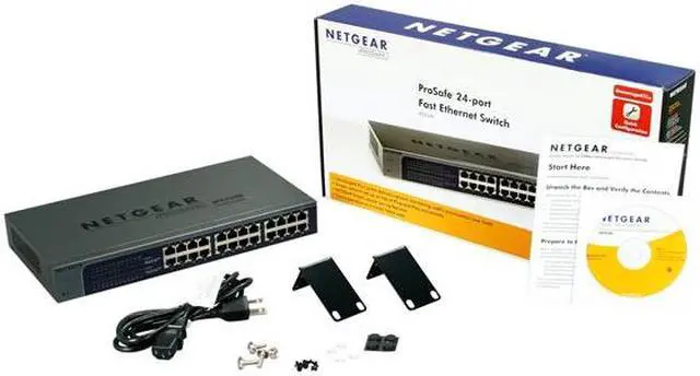 Alt view image 5 of 5 - NETGEAR 24 Port 10/100 Unmanged Plus Business-Class Rackmount Switch - Lifetime Warranty (JFS524E)