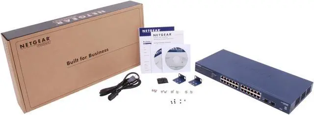 Alt view image 5 of 5 - NETGEAR 24 Port Gigabit Smart Switch w/ 2 Combo ports - Lifetime Warranty (GS724T)