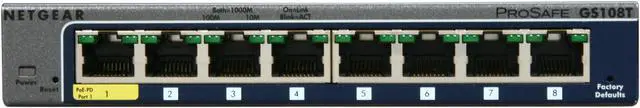 Alt view image 2 of 5 - NETGEAR 8-Port Gigabit Ethernet Smart Managed Pro Switch (GS108T) - Desktop