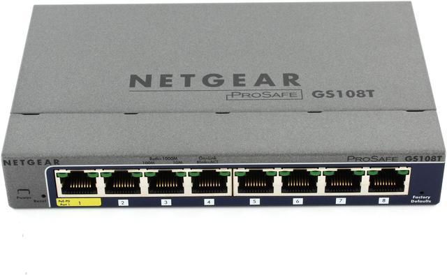 NETGEAR 8 Port Gigabit Smart Switch - Lifetime Warranty (GS108T