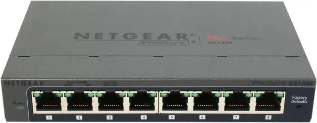 Alt view image 2 of 5 - NETGEAR 8 Port Gigabit Unmanged Plus Business-Class Desktop Switch - Lifetime Warranty (GS108E)