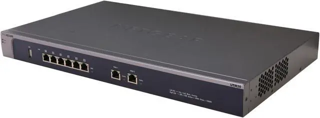 Main image of NETGEAR UTM50EW-100NAS 40000 Simultaneous Sessions 400 Mbps ProSecure UTM50 Appliance with 1-year Subscription Bundle 
Web, Email, and Support & Maintenance Subscriptions – Unlimited Users