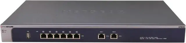 Alt view image 2 of 5 - NETGEAR UTM50EW-100NAS 40000 Simultaneous Sessions 400 Mbps ProSecure UTM50 Appliance with 1-year Subscription Bundle 
Web, Email, and Support & Maintenance Subscriptions – Unlimited Users
