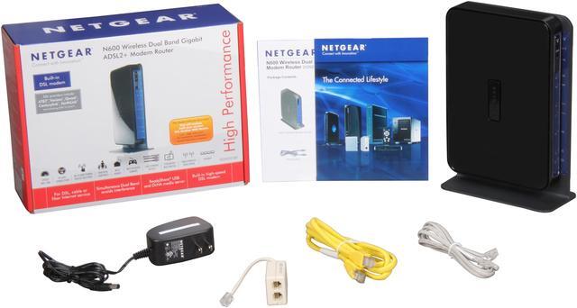 Alt view image 5 of 5 - NETGEAR DGND3700-100NAS N600 Dual Band Wi-Fi DSL Modem Router ADSL2+ Gigabit Ethernet