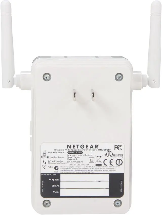 Alt view image 4 of 6 - Netgear WN3000RP Universal N300 Wi-Fi Range Extender IEEE 802.11b/g/n, IEEE 802.3/3u