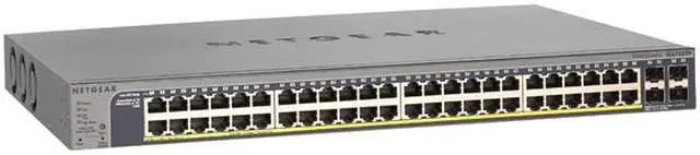 Alt view image 2 of 4 - NETGEAR 48-Port Gigabit Ethernet Smart Managed Pro Switch, 4 SFP GbE Fiber Ports, Poe/PoE+, 384w, ProSAFE Lifetime Protection (GS752TP)