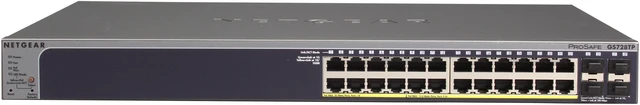 Alt view image 2 of 5 - NETGEAR 24-Port Gigabit Ethernet Smart Managed Pro Switch, PoE/PoE+, 192w, 4 SFP, ProSAFE Lifetime Protection (GS728TP)